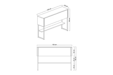 Luxe Kommode 120 cm - Svart/Valnøtt - Oppbevaring - Oppbevaringsmøbler - Kommode
