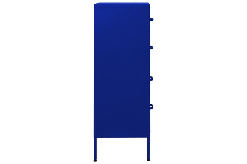 Kommode marineblå 80x35x101,5 cm stål - Blå - Kommode - Entrekommode - Entreoppbevaring