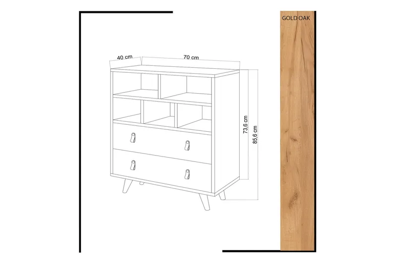Mod Design Kommode Lærinnredning - Oppbevaring - Oppbevaringsmøbler - Kommode