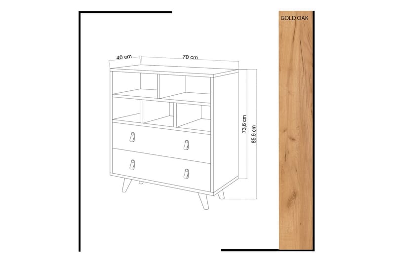 Mod Design Kommode Lærinnredning - Oppbevaring - Oppbevaringsmøbler - Kommode
