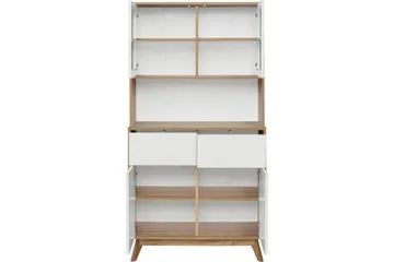 Mohak Kommode m. Overskap - Hvit/Brun - Oppbevaring - Oppbevaringsmøbler - Kommode