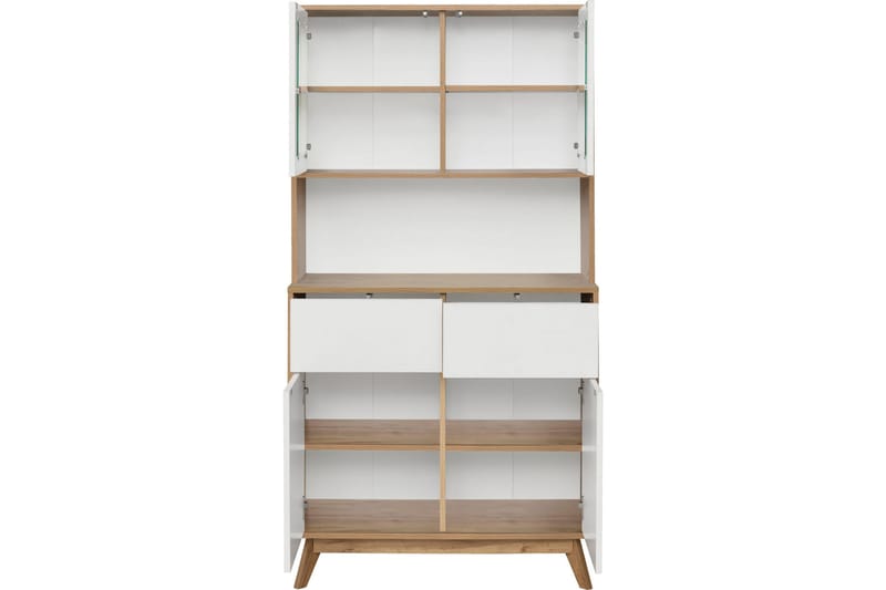 Mohak Kommode m. Overskap - Hvit/Brun - Oppbevaring - Oppbevaringsmøbler - Kommode