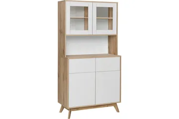 Mohak Kommode m. Overskap - Hvit/Brun - Oppbevaring - Oppbevaringsmøbler - Kommode