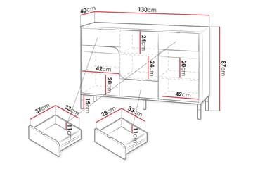 Monfort Agency - Beige - Oppbevaring - Oppbevaringsmøbler - Kommode