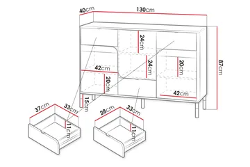 Monfort Agency - Beige - Oppbevaring - Oppbevaringsmøbler - Kommode