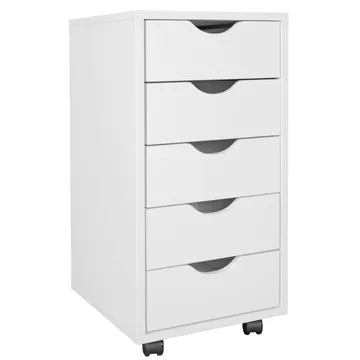 Morara rullekontainer 33 cm - hvit med svarte hjul - Oppbevaring - Oppbevaringsmøbler - Kommode - Entrekommode