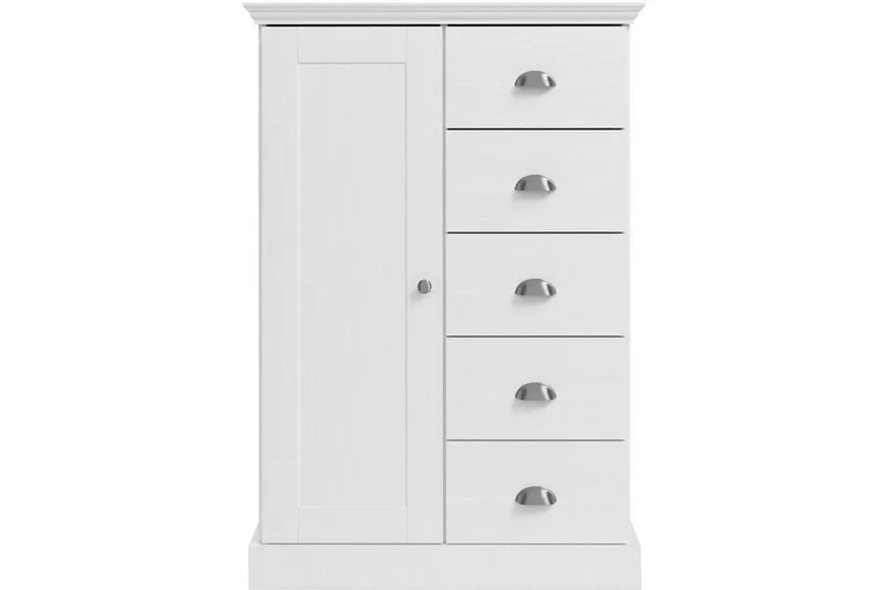 Kommode Motala 75x35x110 cm, Hvit - 75x35x110 cm, Hvit - Oppbevaring - Oppbevaringsmøbler - Kommode