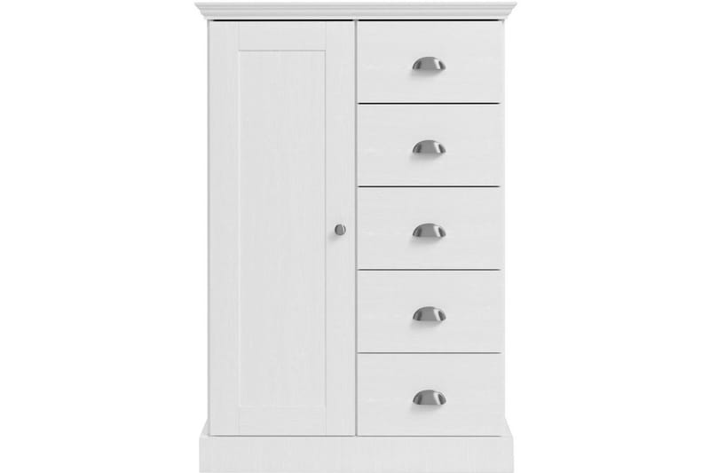 Kommode Motala 75x35x110 cm, Hvit - 75x35x110 cm, Hvit - Oppbevaring - Oppbevaringsmøbler - Kommode