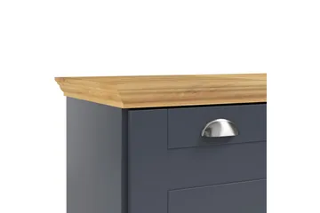 Kommode Motala 75x35x80 cm, Antrasitt/Eik - 75x35x80 cm, Antrasitt/Eik - Oppbevaring - Oppbevaringsmøbler - Kommode