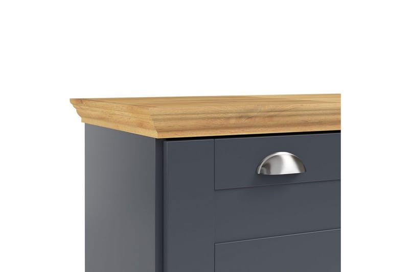 Kommode Motala 75x35x80 cm, Antrasitt/Eik - 75x35x80 cm, Antrasitt/Eik - Oppbevaring - Oppbevaringsmøbler - Kommode