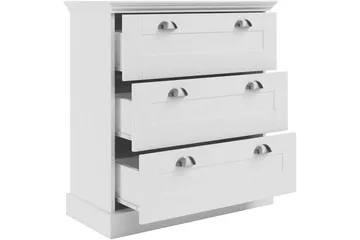 Kommode Motala 75x35x80 cm, Hvit - 75x35x80 cm, Hvit - Oppbevaring - Oppbevaringsmøbler - Kommode