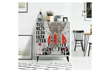 Multi Purpose Cabinet Hvit|Svart - Hvit/Svart/Rød - Oppbevaring - Oppbevaringsmøbler - Kommode