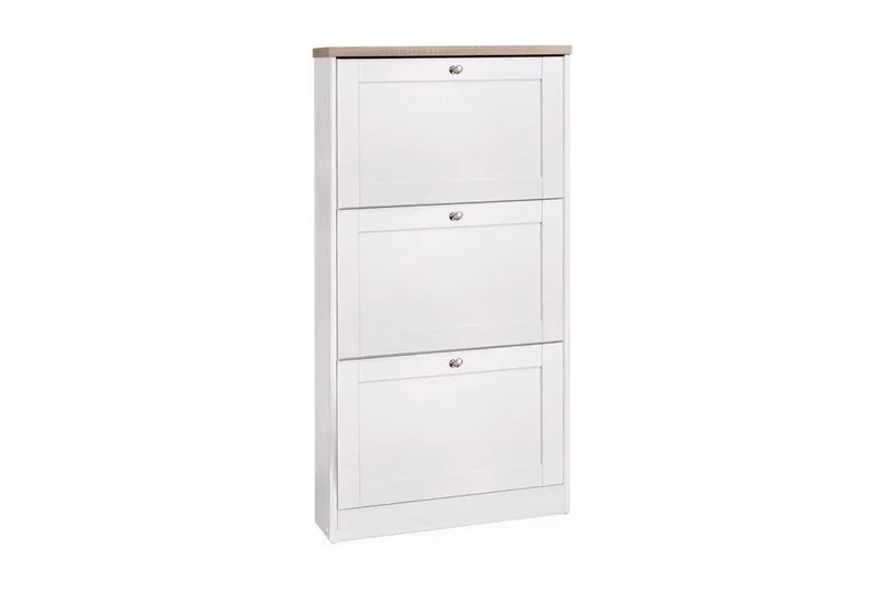 Naveen Skoboks 70x130 cm, Hvit / Brun