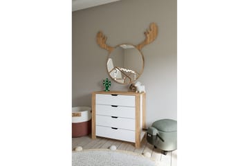 Nordhs Kommode 90 cm - Lys brun/Hvit - Oppbevaring - Oppbevaringsmøbler - Kommode