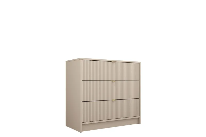 Novaj Høy kommode 80x40x75 cm i tre med oppbevaringsskuffer - Beige - Oppbevaring - Skap - Oppbevaringsskap