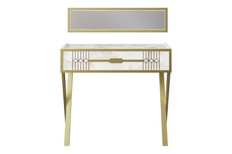 Ocotla Kommode 90x32 cm Skuff - Hvit - Møbler - Bord - Sminkebord & toalettbord - Sminkebord med speil