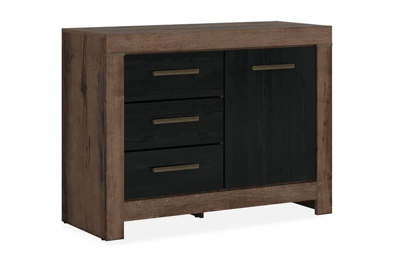 Olender Kommode, Tre/natur|Svart