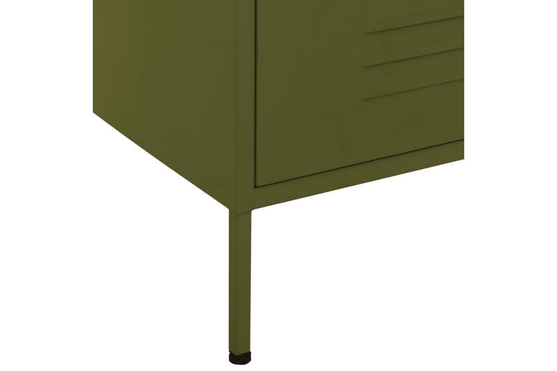 Kommode olivengrønn 80x35x101,5 cm stål - grønn - Kommode - Entrekommode - Entreoppbevaring