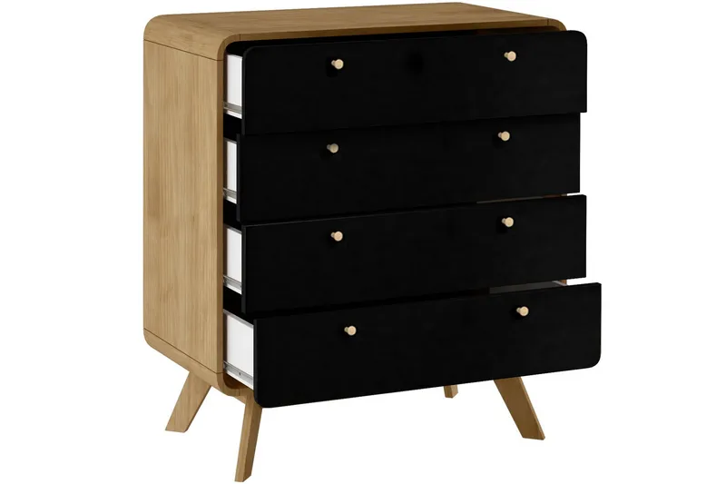 Olivet Kommode 80x39 cm - Natur/Svart - Oppbevaring - Oppbevaringsmøbler - Kommode