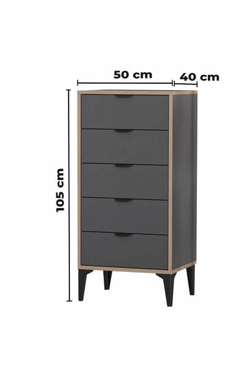 Olyros kommode 105 cm - Antrasitt - Oppbevaring - Oppbevaringsmøbler - Kommode