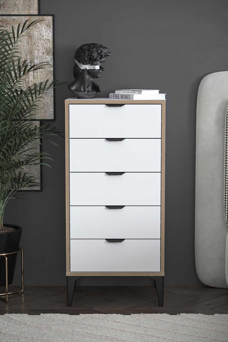 Olyros kommode 105 cm - Hvit - Oppbevaring - Oppbevaringsmøbler - Kommode