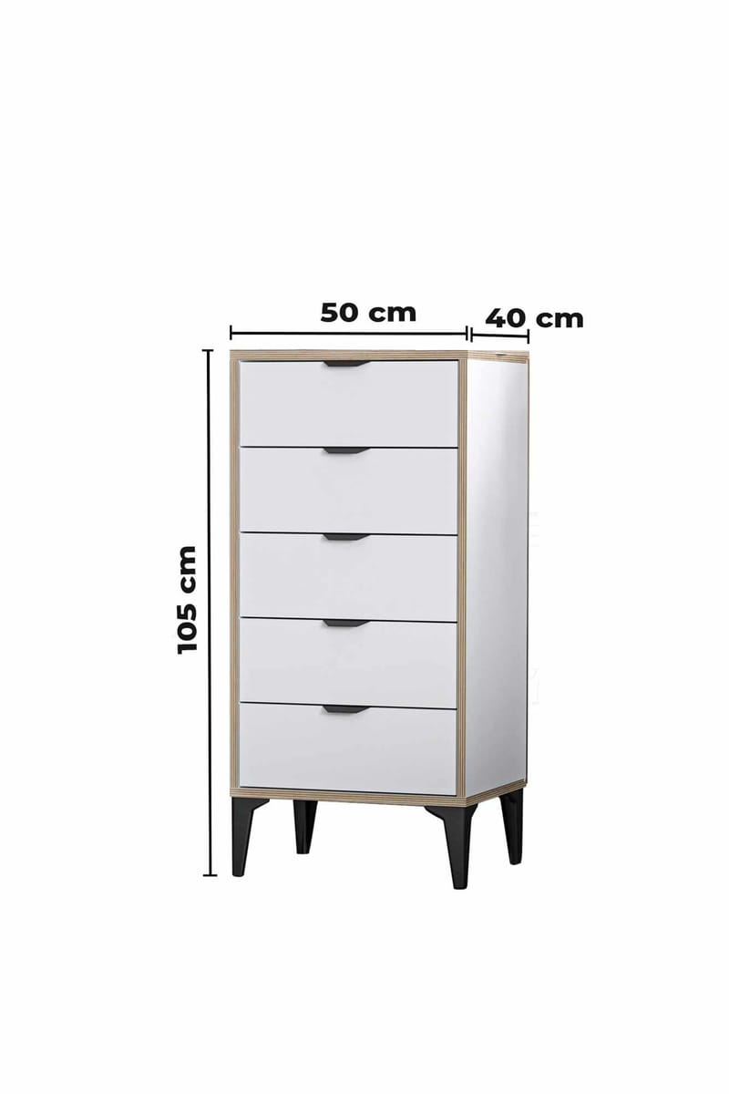 Olyros kommode 105 cm - Hvit - Oppbevaring - Oppbevaringsmøbler - Kommode