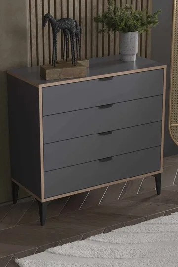 Olyros kommode 90 cm - Antrasitt - Oppbevaring - Oppbevaringsmøbler - Kommode