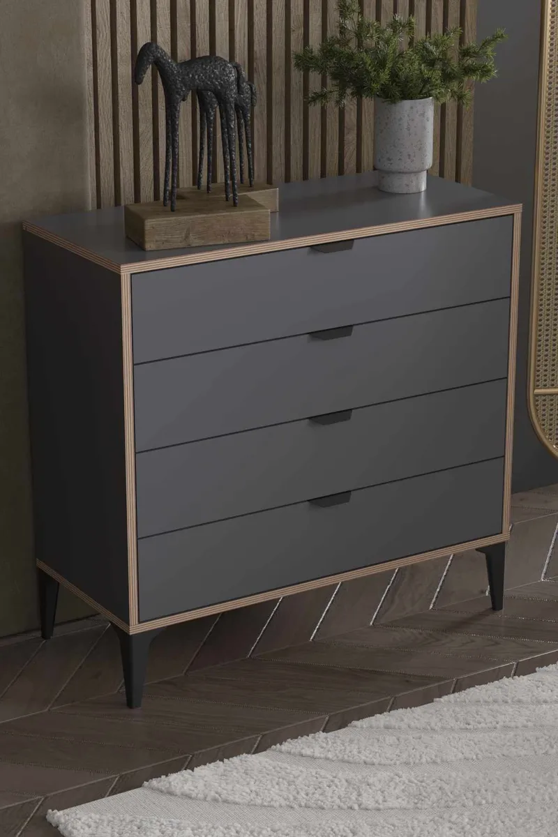 Olyros kommode 90 cm - Antrasitt - Oppbevaring - Oppbevaringsmøbler - Kommode