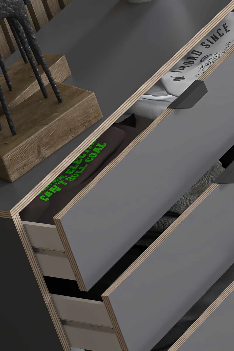 Olyros kommode 90 cm - Antrasitt - Oppbevaring - Oppbevaringsmøbler - Kommode