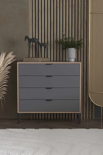 Olyros kommode 90 cm - Antrasitt - Oppbevaring - Oppbevaringsmøbler - Kommode