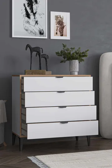 Olyros kommode 90 cm - Hvit - Oppbevaring - Oppbevaringsmøbler - Kommode