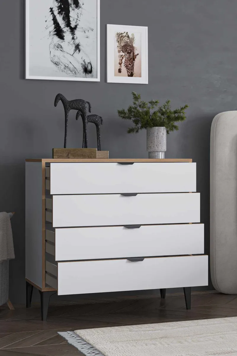 Olyros kommode 90 cm - Hvit - Oppbevaring - Oppbevaringsmøbler - Kommode