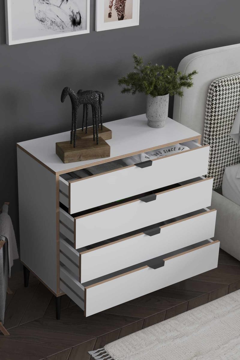 Olyros kommode 90 cm - Hvit - Oppbevaring - Oppbevaringsmøbler - Kommode