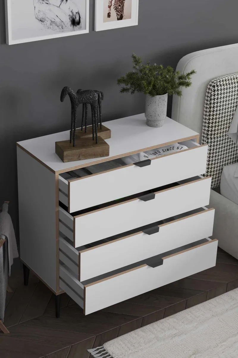 Olyros kommode 90 cm - Hvit - Oppbevaring - Oppbevaringsmøbler - Kommode