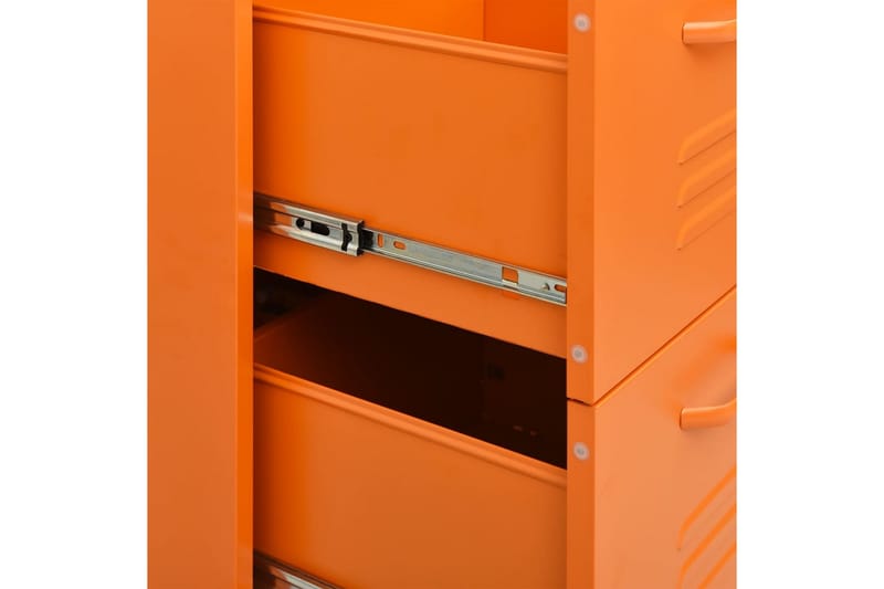 Kommode oransje 80x35x101,5 cm stål - Oransj - Kommode - Entrekommode - Entreoppbevaring