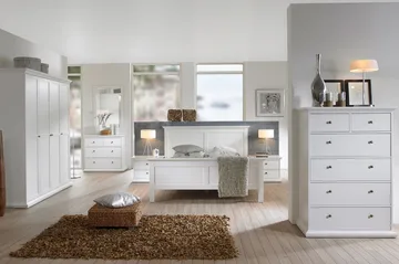 Paris Kommode 140 cm Høy - Hvit - Oppbevaring - Oppbevaringsmøbler - Kommode