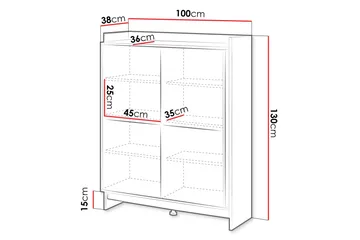 Polina Kommode 100 cm - Brun / Svart - Oppbevaring - Oppbevaringsmøbler - Kommode