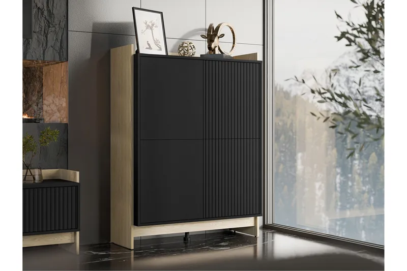 Polina Kommode 100 cm - Brun / Svart - Oppbevaring - Oppbevaringsmøbler - Kommode