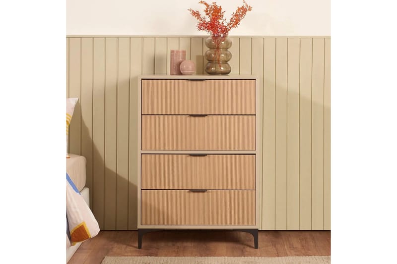 Ranko Kommode 70 cm - Sand/Mellomfarget tre - Oppbevaring - Oppbevaringsmøbler - Kommode