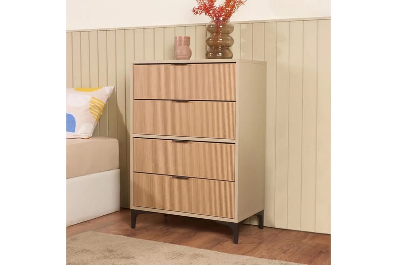 Ranko Kommode 70 cm - Sand/Mellomfarget tre - Oppbevaring - Oppbevaringsmøbler - Kommode