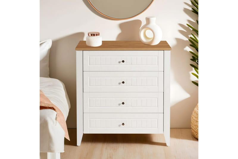 Ranko Kommode 90 cm - Brun/Hvit - Oppbevaring - Oppbevaringsmøbler - Kommode