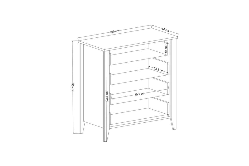 Ranko Kommode 90 cm - Brun/Hvit - Oppbevaring - Oppbevaringsmøbler - Kommode