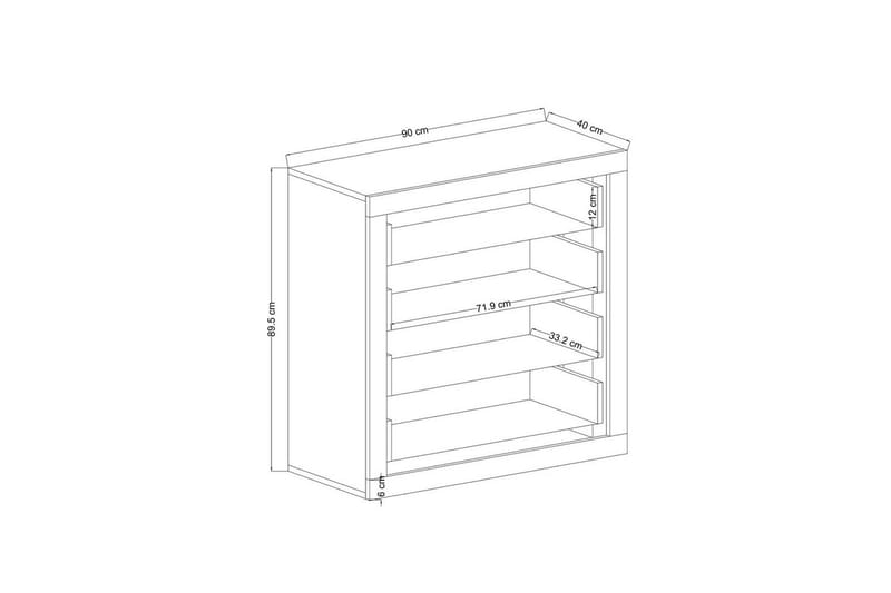 Ranko Kommode 90 cm - Mellomfarget tre - Oppbevaring - Oppbevaringsmøbler - Kommode