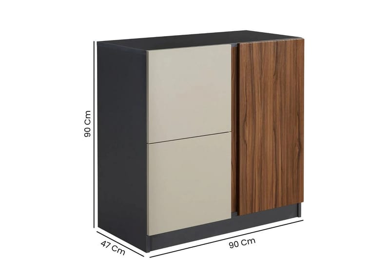 Ranko Kommode 90 cm - Sjokoladebrun/Antrasitt - Oppbevaring - Oppbevaringsmøbler - Kommode