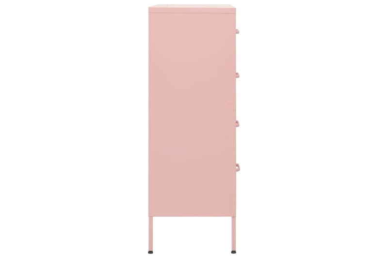 Kommode rosa 80x35x101,5 cm stål - Rosa - Kommode - Entrekommode - Entreoppbevaring