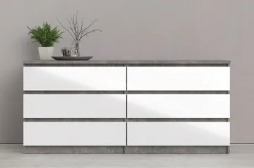 Salomns Kommode 50x154 cm - Hvit | Grå - Oppbevaring - Oppbevaringsmøbler - Kommode