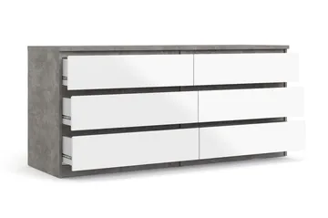 Salomns Kommode 50x154 cm - Hvit | Grå - Oppbevaring - Oppbevaringsmøbler - Kommode