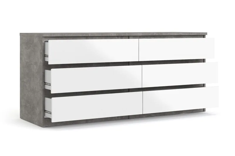 Salomns Kommode 50x154 cm - Hvit | Grå - Oppbevaring - Oppbevaringsmøbler - Kommode