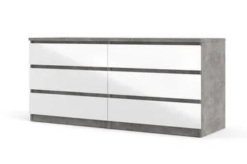 Salomns Kommode 50x154 cm - Hvit | Grå - Oppbevaring - Oppbevaringsmøbler - Kommode