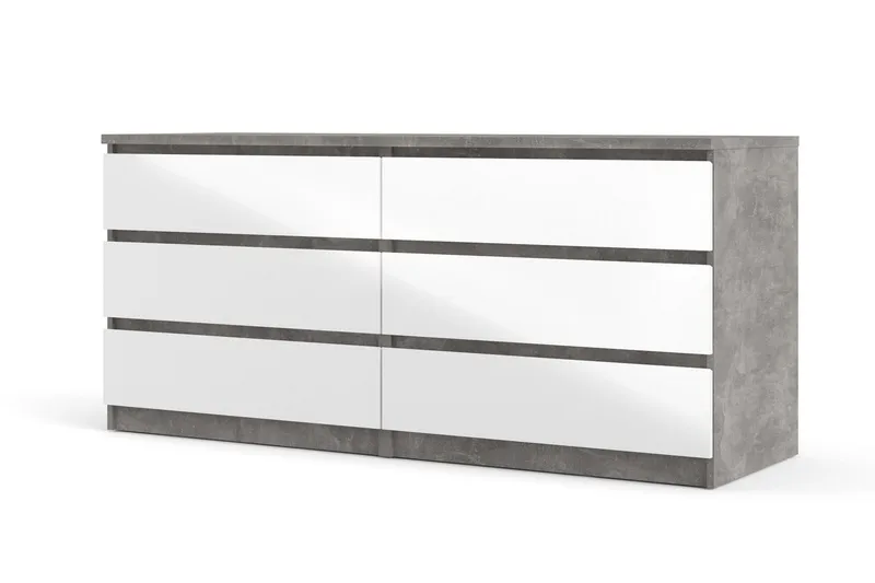 Salomns Kommode 50x154 cm - Hvit | Grå - Oppbevaring - Oppbevaringsmøbler - Kommode